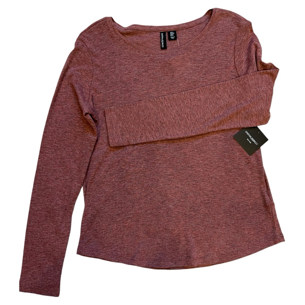 CYNTHIA ROWLEY long sleeve shirt knit heather red sz S soft NWT.